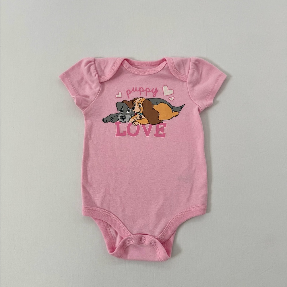 Disney Pink Puppy Love Baby One Piece